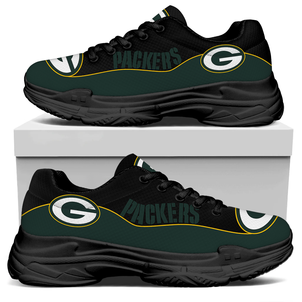 Women's Green Bay Packers Edition Chunky Sneakers With Line 002